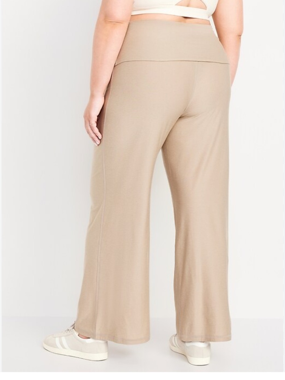 Wide-Leg Maternity Lounge Pants in Taupe